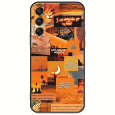 Aesthetic Orange Samsung Galaxy M34 5G Black TPU (Μαύρη Σιλικόνη)