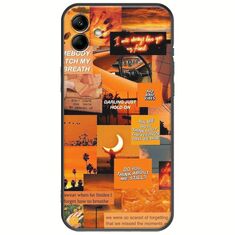 Aesthetic Orange Samsung Galaxy A04e Black TPU (Μαύρη Σιλικόνη)