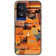 Aesthetic Orange TCL 40 NXTPAPER 4G Black TPU (Μαύρη Σιλικόνη)