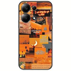 Aesthetic Orange Xiaomi Redmi Note 13 4G Black TPU (Μαύρη Σιλικόνη)