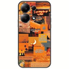 Aesthetic Orange Xiaomi Redmi Note 13 Pro 4G Black TPU (Μαύρη Σιλικόνη)