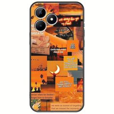 Aesthetic Orange Realme Note 50 Black TPU (Μαύρη Σιλικόνη)