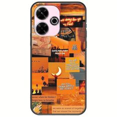 Aesthetic Orange Xiaomi Poco M6 4G Black TPU (Μαύρη Σιλικόνη)