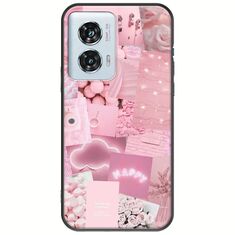 Aesthetic Pink Motorola Edge 50 Fusion 5G Black TPU (Μαύρη Σιλικόνη)