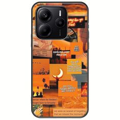 Aesthetic Orange Xiaomi Redmi Note 14 5G Black TPU (Μαύρη Σιλικόνη)