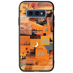 Aesthetic Orange Samsung Galaxy S10e Groove TPU (Tempered Glass και TPU)