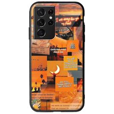 Aesthetic Orange Samsung Galaxy S21 Ultra Groove TPU (Tempered Glass και TPU)