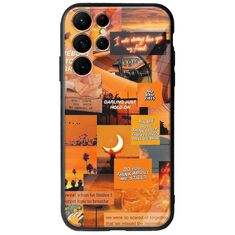 Aesthetic Orange Samsung Galaxy S22 Ultra Groove TPU (Tempered Glass και TPU)