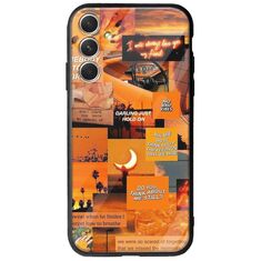 Aesthetic Orange Samsung Galaxy A34 5G Groove TPU (Tempered Glass και TPU)