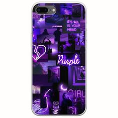 Aesthetic Purple iPhone 8 Plus Flexible TPU (Διάφανη Σιλικόνη)