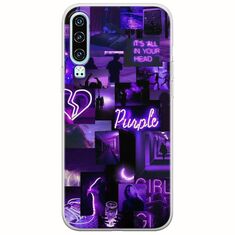 Aesthetic Purple Huawei P30 Flexible TPU (Διάφανη Σιλικόνη)