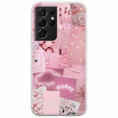 Aesthetic Pink Samsung Galaxy S21 Ultra Flexible TPU (Διάφανη Σιλικόνη)