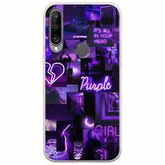 Aesthetic Purple Huawei Y6p Flexible TPU (Διάφανη Σιλικόνη)