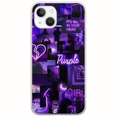 Aesthetic Purple iPhone 14 Flexible TPU (Διάφανη Σιλικόνη)