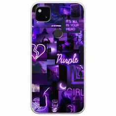 Aesthetic Purple Google Pixel 4a 4G Flexible TPU (Διάφανη Σιλικόνη)