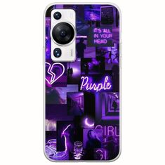 Aesthetic Purple Huawei P60 Pro Flexible TPU (Διάφανη Σιλικόνη)