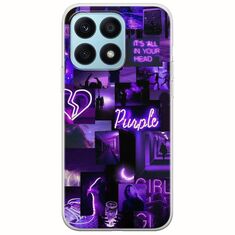 Aesthetic Purple Honor X8a Flexible TPU (Διάφανη Σιλικόνη)
