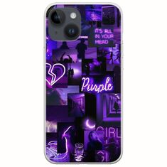 Aesthetic Purple iPhone 15 Plus Flexible TPU (Διάφανη Σιλικόνη)