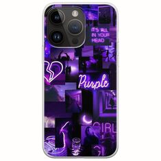 Aesthetic Purple iPhone 15 Pro Max Flexible TPU (Διάφανη Σιλικόνη)