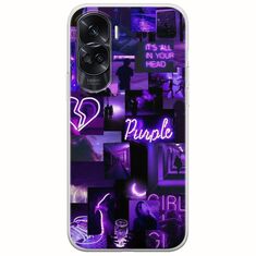 Aesthetic Purple Honor 90 Lite 5G Flexible TPU (Διάφανη Σιλικόνη)