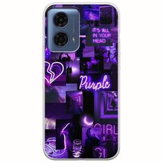 Aesthetic Purple Motorola Moto G24 Flexible TPU (Διάφανη Σιλικόνη)