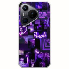 Aesthetic Purple Huawei Pura 70 Flexible TPU (Διάφανη Σιλικόνη)