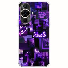 Aesthetic Purple Huawei Nova 12s Flexible TPU (Διάφανη Σιλικόνη)