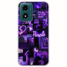 Aesthetic Purple Motorola Moto G04s Flexible TPU (Διάφανη Σιλικόνη)