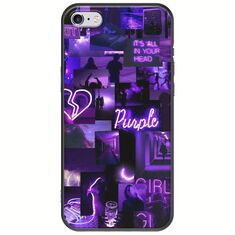 Aesthetic Purple iPhone 6 Plus / iPhone 6s Plus Black TPU (Μαύρη Σιλικόνη)