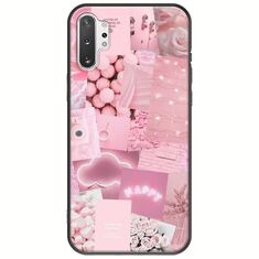 Aesthetic Pink Samsung Galaxy Note 10 Plus Black TPU (Μαύρη Σιλικόνη)