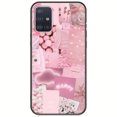 Aesthetic Pink Samsung Galaxy A51 Black TPU (Μαύρη Σιλικόνη)