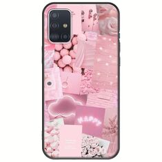 Aesthetic Pink Samsung Galaxy A71 Black TPU (Μαύρη Σιλικόνη)
