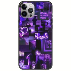 Aesthetic Purple iPhone 12 Pro Max Black TPU (Μαύρη Σιλικόνη)