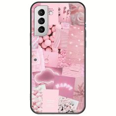 Aesthetic Pink Samsung Galaxy S21 Plus Black TPU (Μαύρη Σιλικόνη)