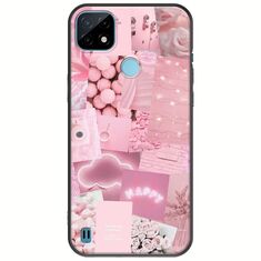 Aesthetic Pink Realme C21Y / Realme C25Y Black TPU (Μαύρη Σιλικόνη)