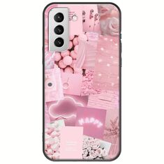 Aesthetic Pink Samsung Galaxy S22 Plus Black TPU (Μαύρη Σιλικόνη)