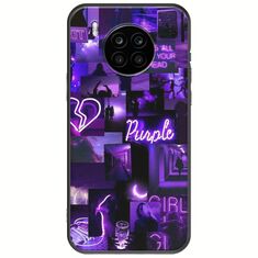 Aesthetic Purple Huawei Nova 8i Black TPU (Μαύρη Σιλικόνη)