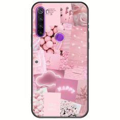 Aesthetic Pink Xiaomi Redmi Note 8 2021 Black TPU (Μαύρη Σιλικόνη)