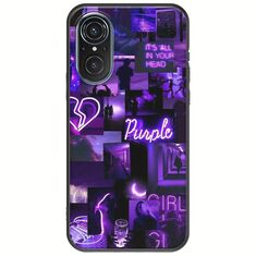 Aesthetic Purple Huawei Nova 9 SE Black TPU (Μαύρη Σιλικόνη)