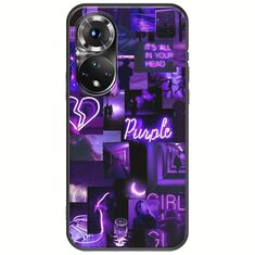 Aesthetic Purple Huawei Nova 9 Black TPU (Μαύρη Σιλικόνη)