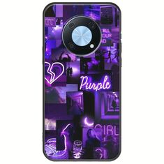 Aesthetic Purple Huawei Nova Y90 Black TPU (Μαύρη Σιλικόνη)