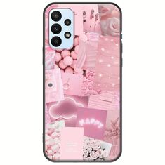 Aesthetic Pink Samsung Galaxy A23 5G Black TPU (Μαύρη Σιλικόνη)