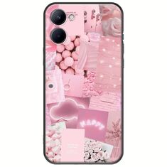Aesthetic Pink Realme C33 Black TPU (Μαύρη Σιλικόνη)