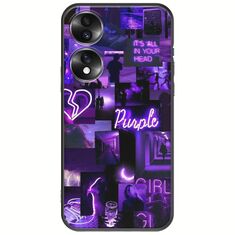 Aesthetic Purple Honor 70 5G Black TPU (Μαύρη Σιλικόνη)