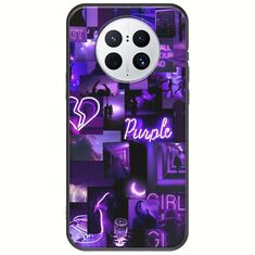 Aesthetic Purple Huawei Mate 50 Pro Black TPU (Μαύρη Σιλικόνη)