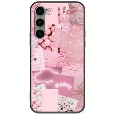 Aesthetic Pink Samsung Galaxy S23 5G Black TPU (Μαύρη Σιλικόνη)