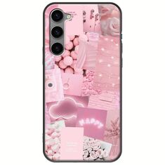 Aesthetic Pink Samsung Galaxy S23 Plus 5G Black TPU (Μαύρη Σιλικόνη)