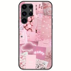 Aesthetic Pink Samsung Galaxy S23 Ultra 5G Black TPU (Μαύρη Σιλικόνη)