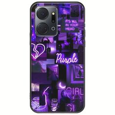 Aesthetic Purple Honor X7a Black TPU (Μαύρη Σιλικόνη)