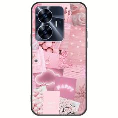 Aesthetic Pink Realme C55 Black TPU (Μαύρη Σιλικόνη)